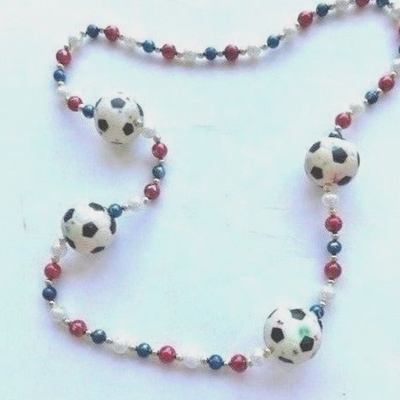 Soccer Balls Necklace St Patrick’s Patriotic day - Picture 2 of 4